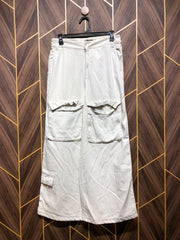 Women Wide Leg Cargo Jeans Medium | Waist 30 | Length 39