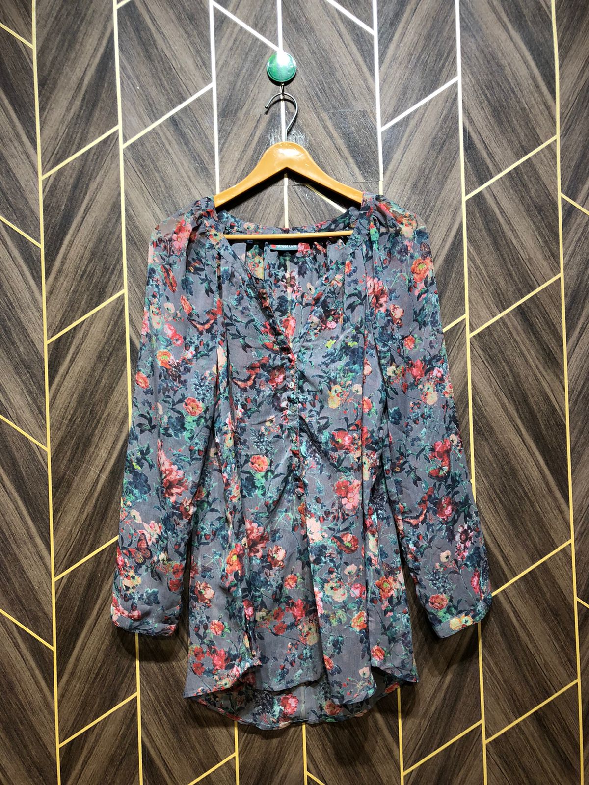 Western Top Chiffon (See Through) – X-Large Size (Chest: 22, Length: 34)