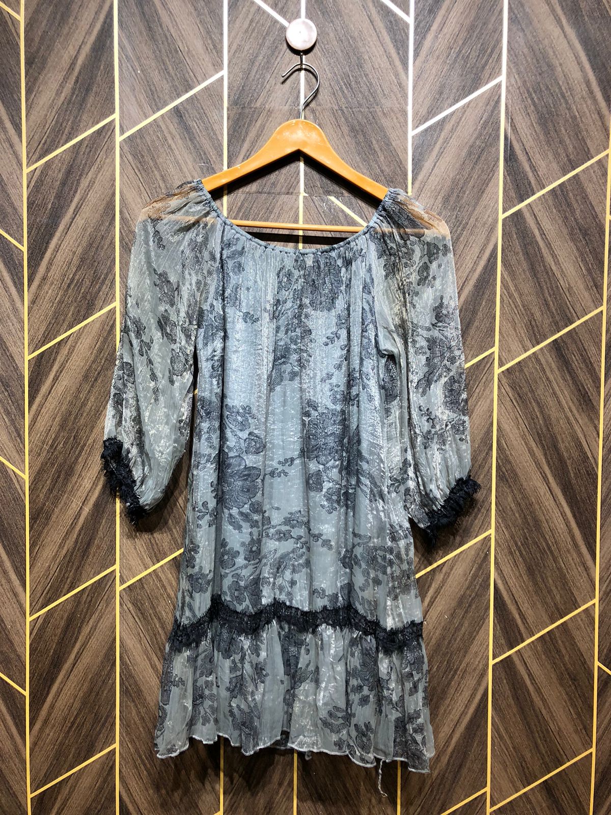 Western Top Chiffon (See Through) – Small Size (Chest: 18, Length: 30 )