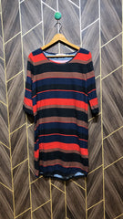 Women Long Shirt Linen Small | Chest 18 | Length 36