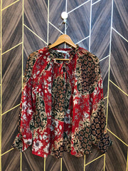 Western Top Chiffon (See Through) – Medium Size (Chest: 19, Length: 26 )