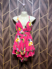 Mini Dress Linen Large Size Chest 21 Length 35