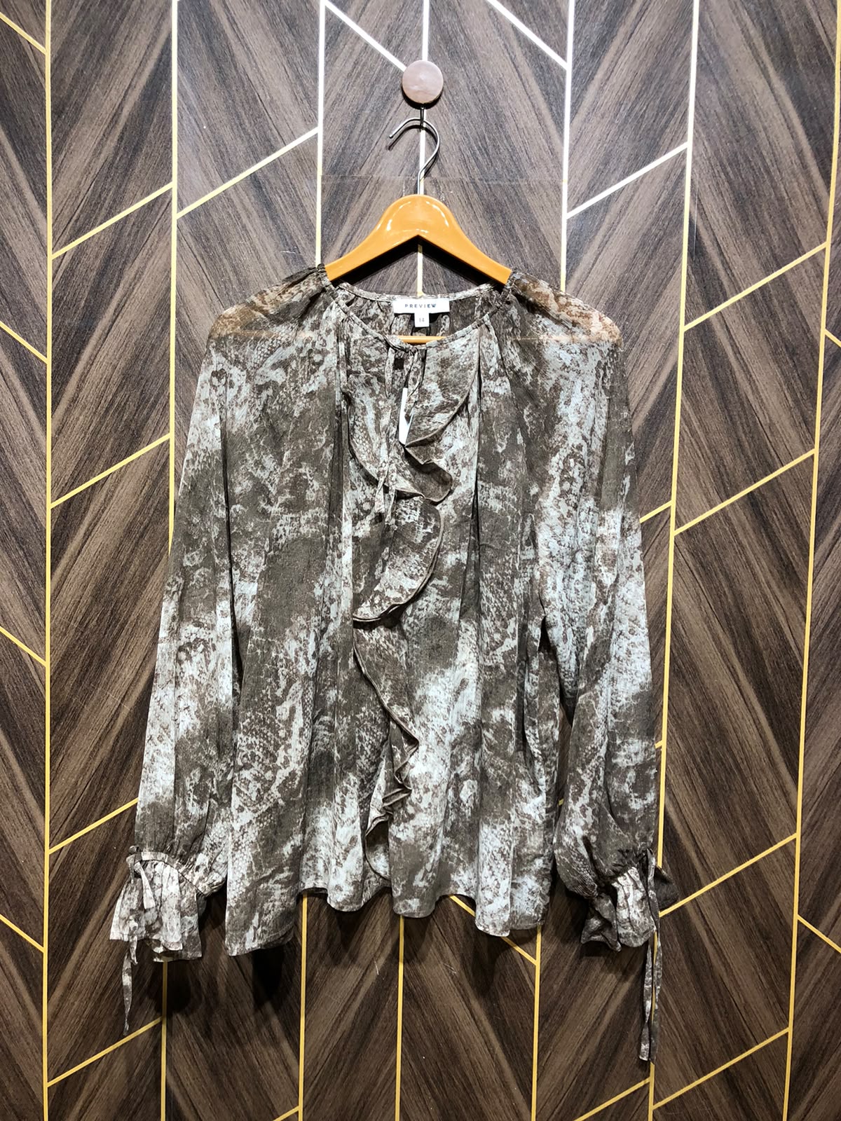 Western Top Chiffon (See Through) – 2XL Size (Chest: 24, Length: 26 )