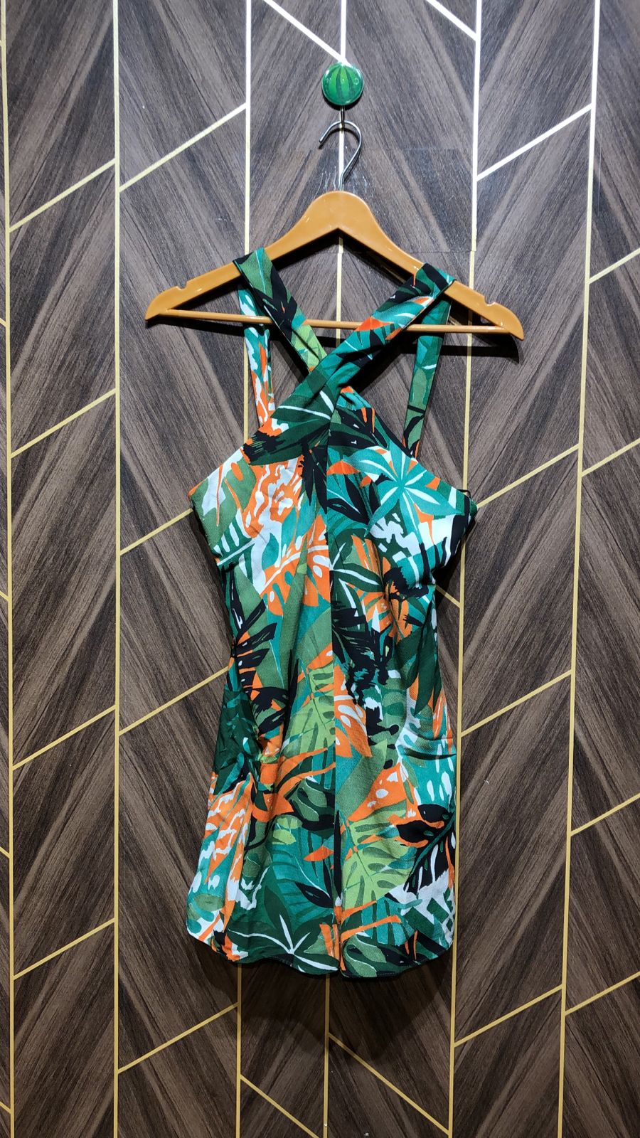 Mini Dress Chiffon Small Size Chest 15 Length 31
