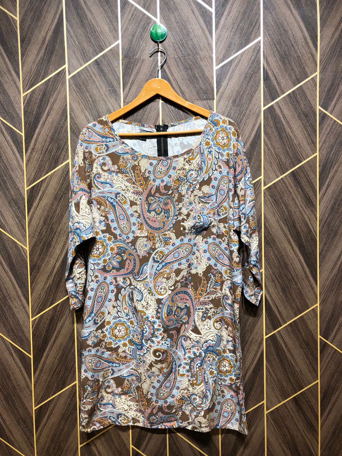 Women Long Shirt Linen Medium | baggy  | Length 34