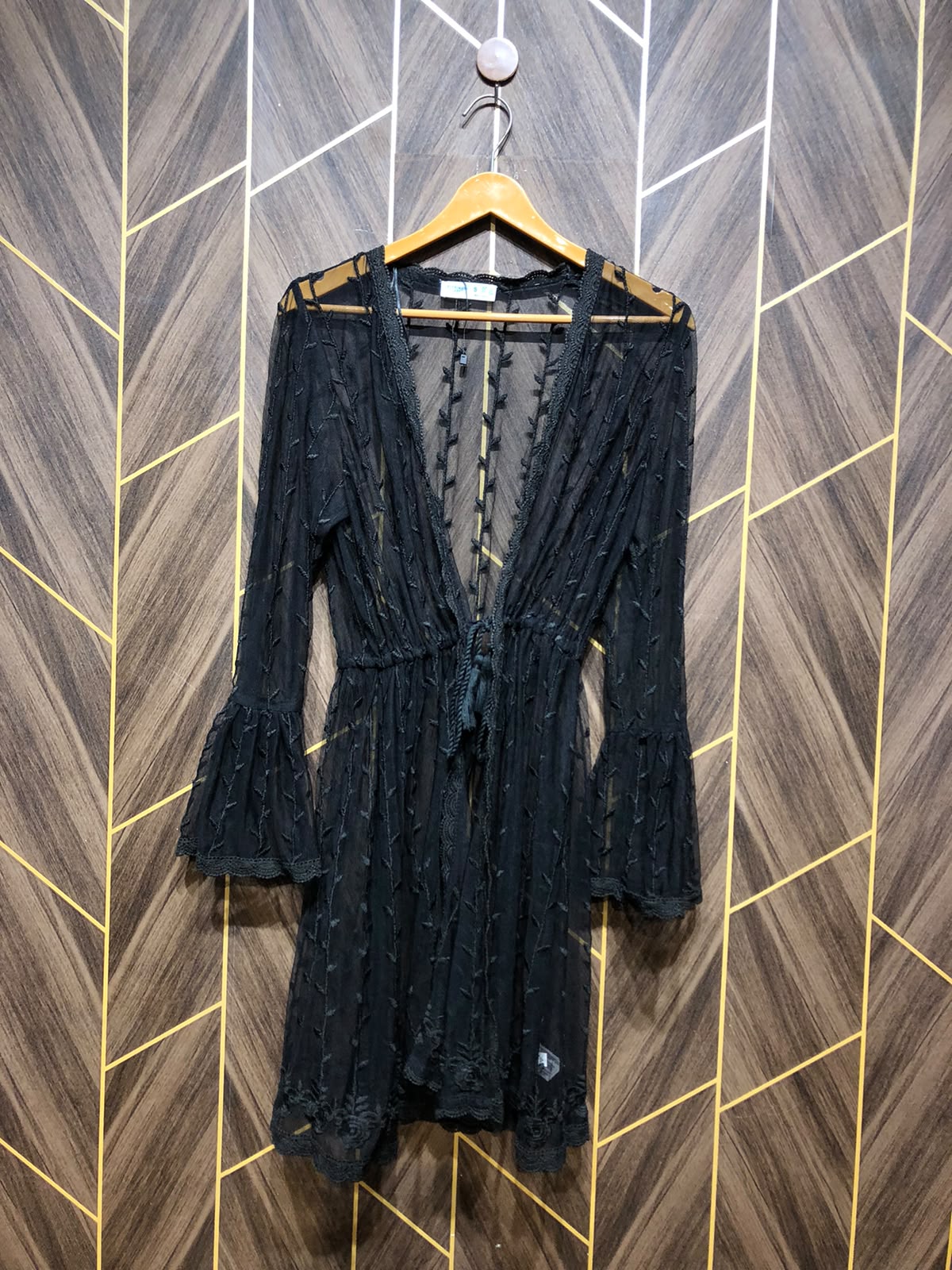 Women Long Shirt Net Jersey Small | Chest 18 | Length 38