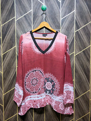 Western Top Chiffon (See Through) – X-Large Size (Chest: 21, Length: 29 )