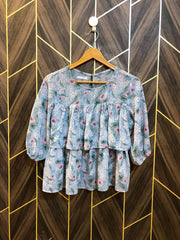 Western Top Chiffon – X-Small Size (Chest: 17, Length: 21 )