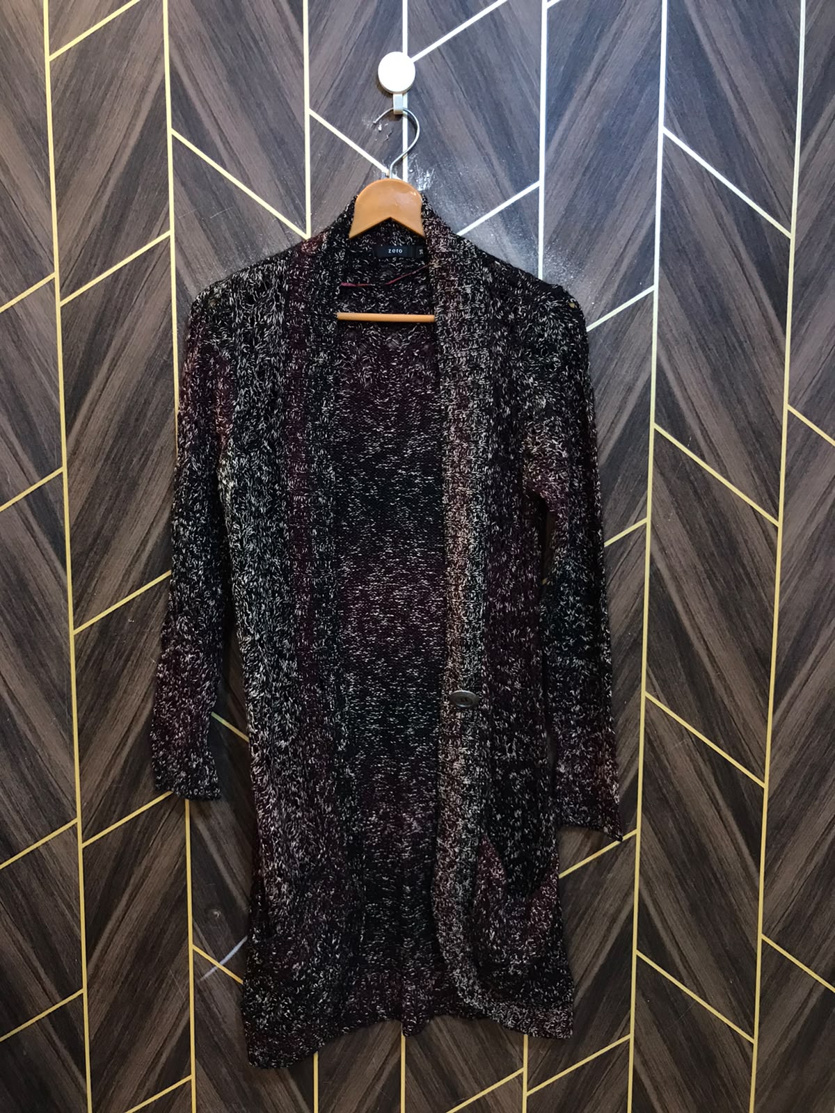Women Wool Cardigan Sweater X Small | Size | Chest 17 | Length 37