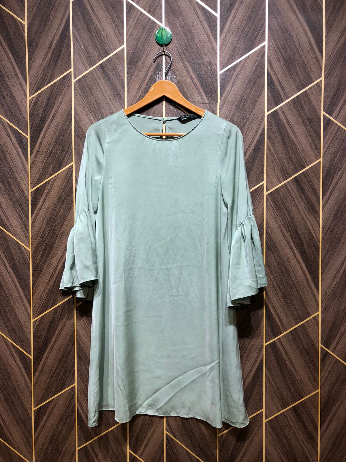 Women Long Shirt Silk X Small | Chest 17 | Length 33