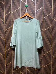 Women Long Shirt Silk X Small | Chest 17 | Length 33
