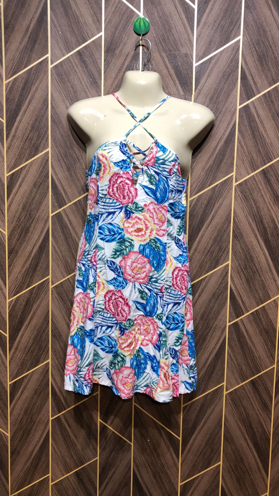 Mini Dress Silk Small Size Chest 14  Length 35