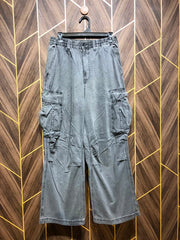 Women Wide Leg Cargo Jeans Medium | Waist 30–32  | Length 40