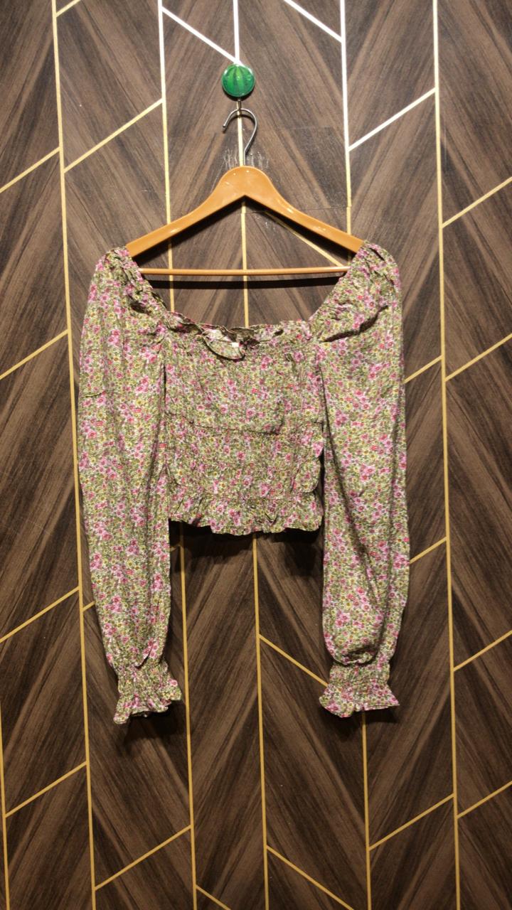 Trendy Chiffon CropTop Size X Small