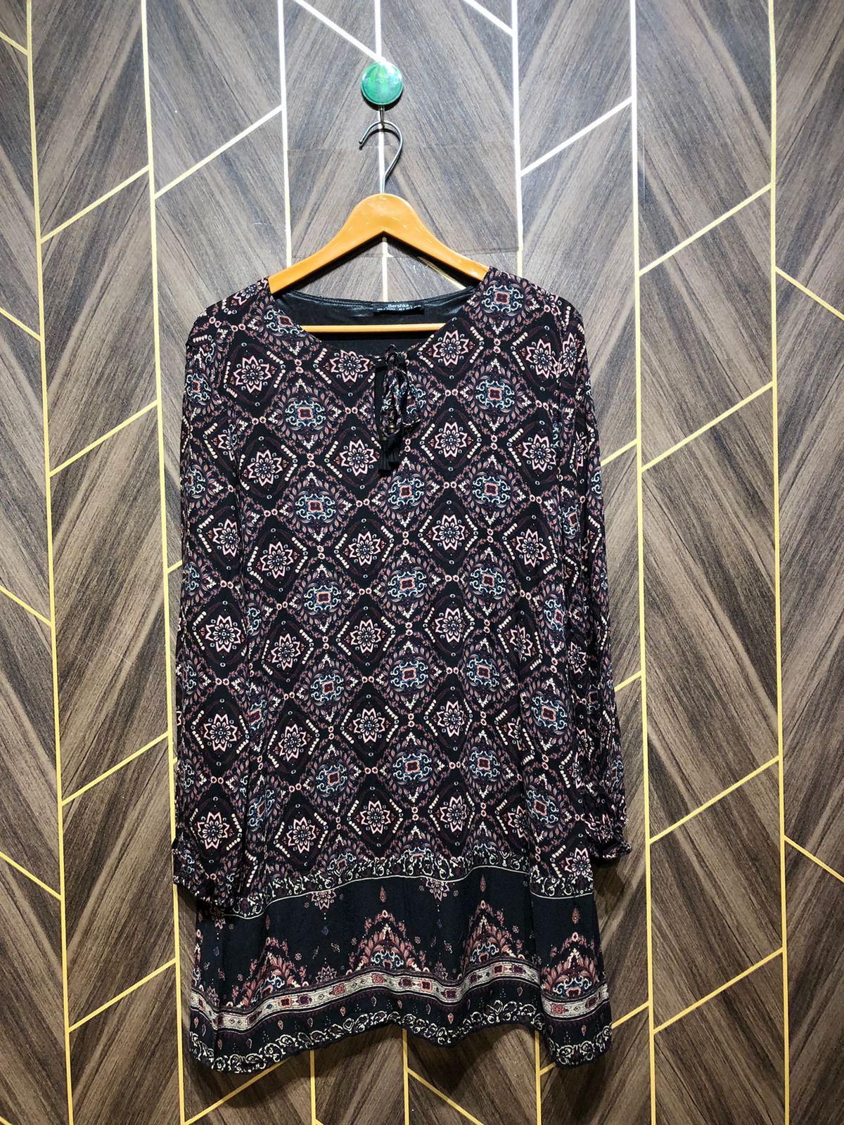 Women Long Shirt Linen Medium | Chest 19 | Length 34