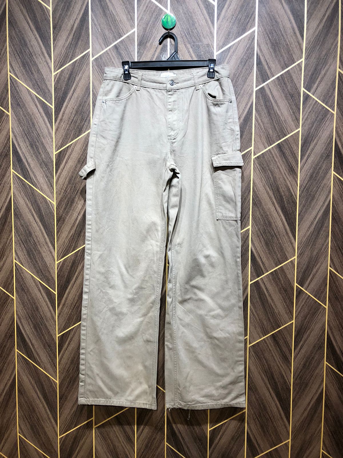 Women Wide Leg Cargo Jeans X Large Size  High Waist 32 Length 43
