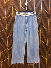Women High Waist Wide Leg Jeans Medium | Waist 30 | Length 40