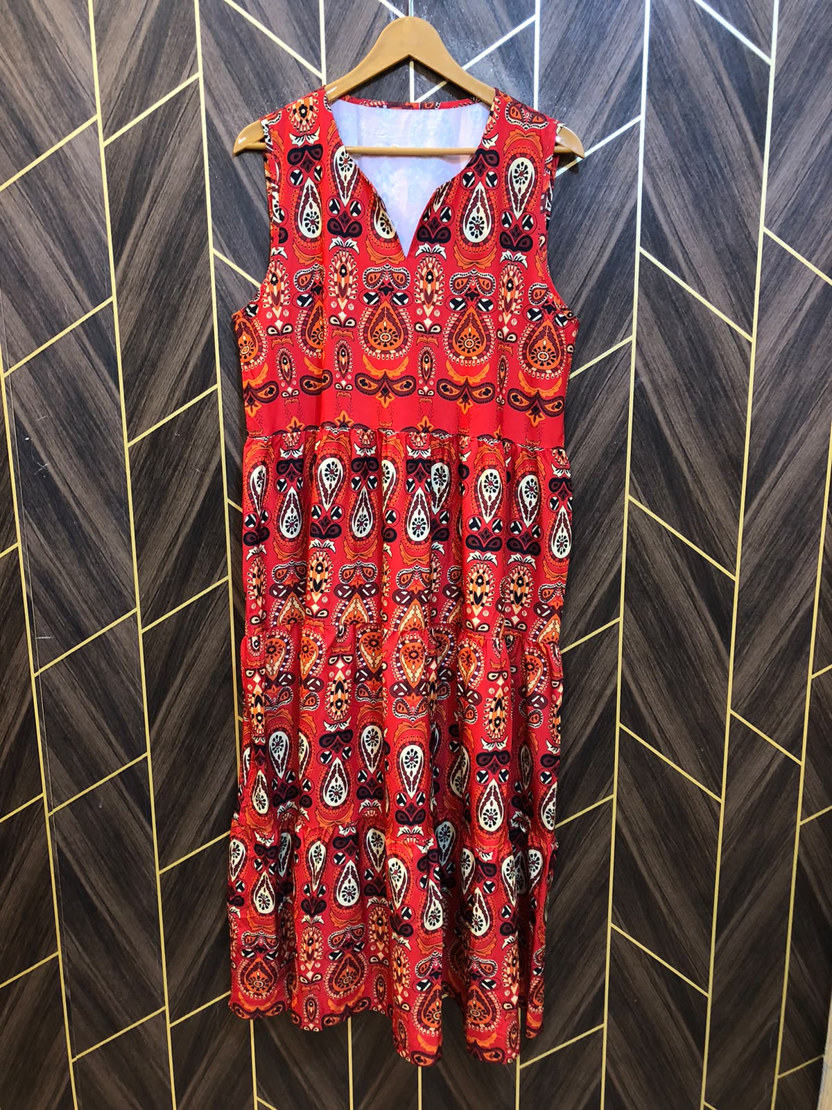 Western Long Maxi Silk Large | Size | Chest 20 | Length 49