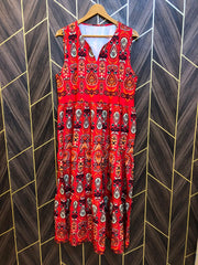 Western Long Maxi Silk Large | Size | Chest 20 | Length 49