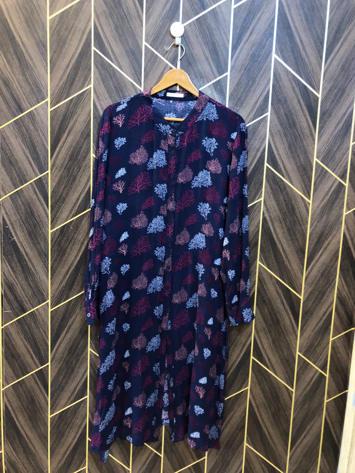 Women Long Shirt Linen 2XL | Chest 24 | Length 40