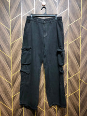 Women Wide Leg Cargo Jeans Medium | Waist 32 | Length 40