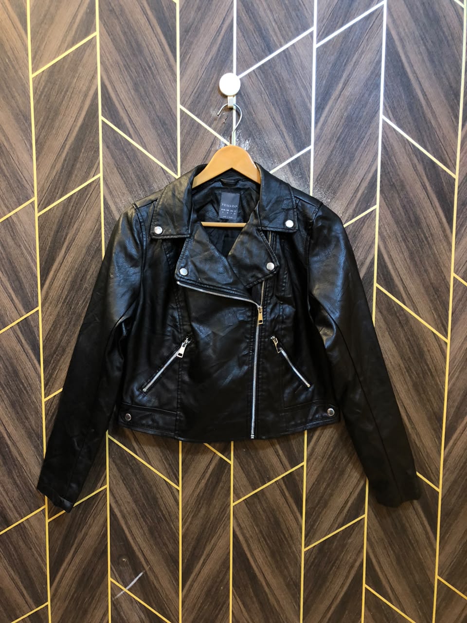 Women Leather Crop Jacket Small | Size | Chest 18 | Length 19