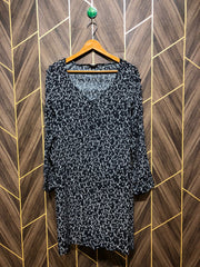 Women Long Shirt Linen Medium | Chest 19 | Length 34