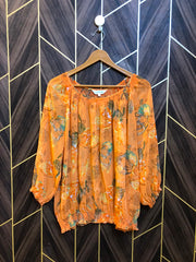 Western Top Chiffon (See Through) – Large Size (Chest: 20, Length: 26 )