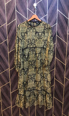 Western Long Maxi Chiffon See Through Large | Size | Chest 20 | Length 49
