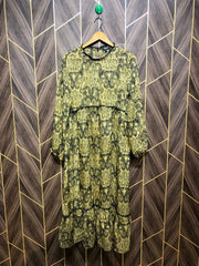 Western Long Maxi Chiffon See Through X Large | Size | Chest 22 | Length 50