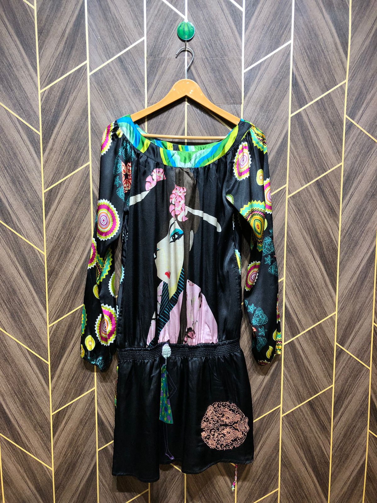 Mini Dress Silk Medium Size Chest 19 Length 39