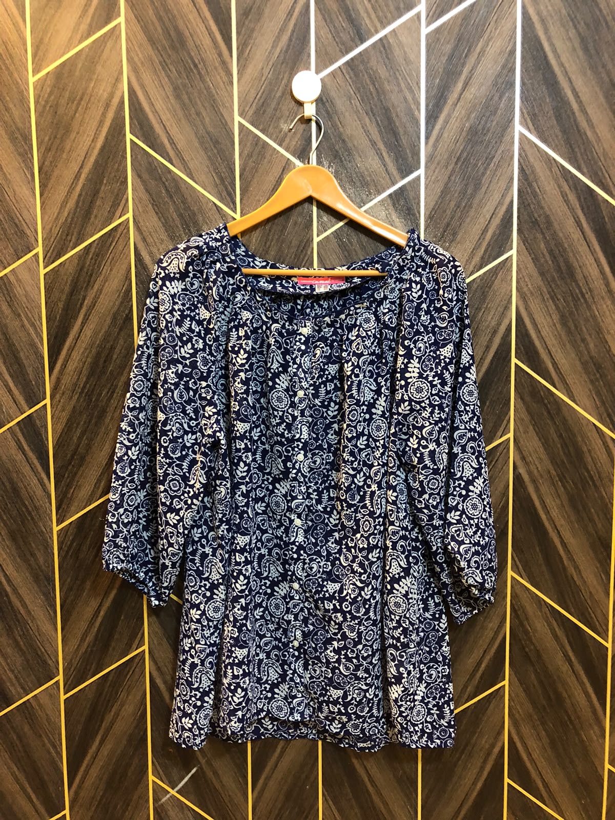 Western Top Chiffon (See Through) – 2XL Size (Chest: 24, Length: 28 )