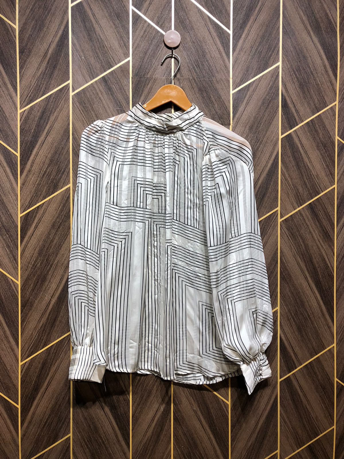 Western Top Chiffon (See Through) – Large Size (Chest: 21  , Length: 26 )