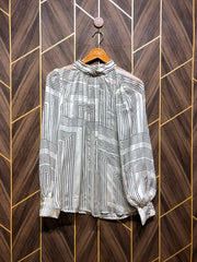 Western Top Chiffon (See Through) – Large Size (Chest: 21  , Length: 26 )