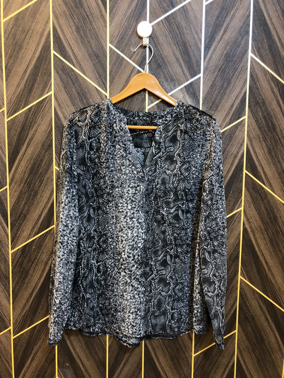 Western Top Chiffon (See Through) – Large Size (Chest: 20, Length: 27  )