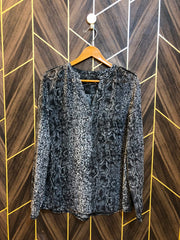 Western Top Chiffon (See Through) – Large Size (Chest: 20, Length: 27  )