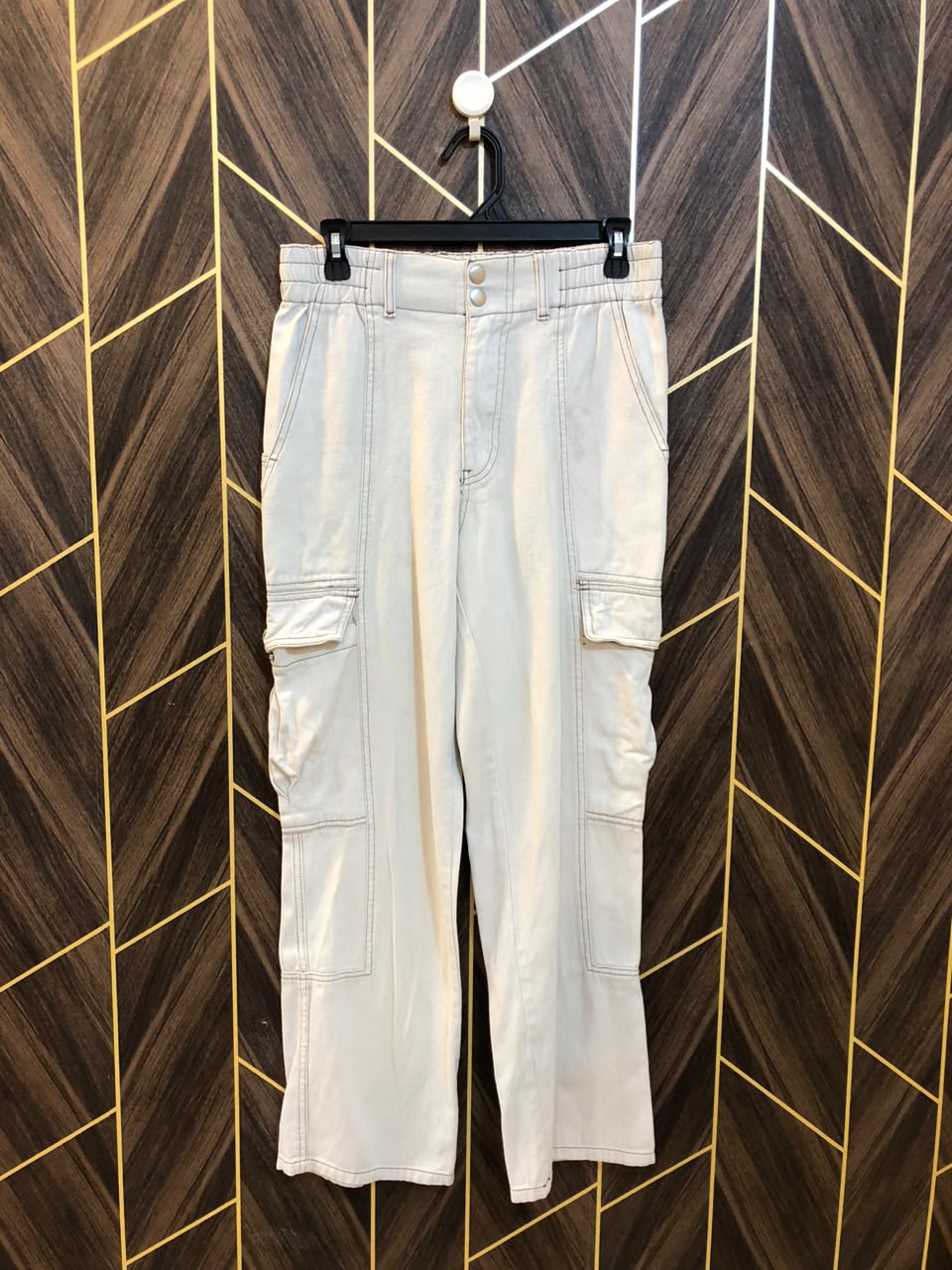 Women High Waist Wide Leg Cargo Jeans Small | Waist 28 | Length 39