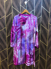 Women Silk Cord Set baggy  | Shirt Chest 18 | Shirt Length 37 | Skirt Waist 26 | Skirt Length 40