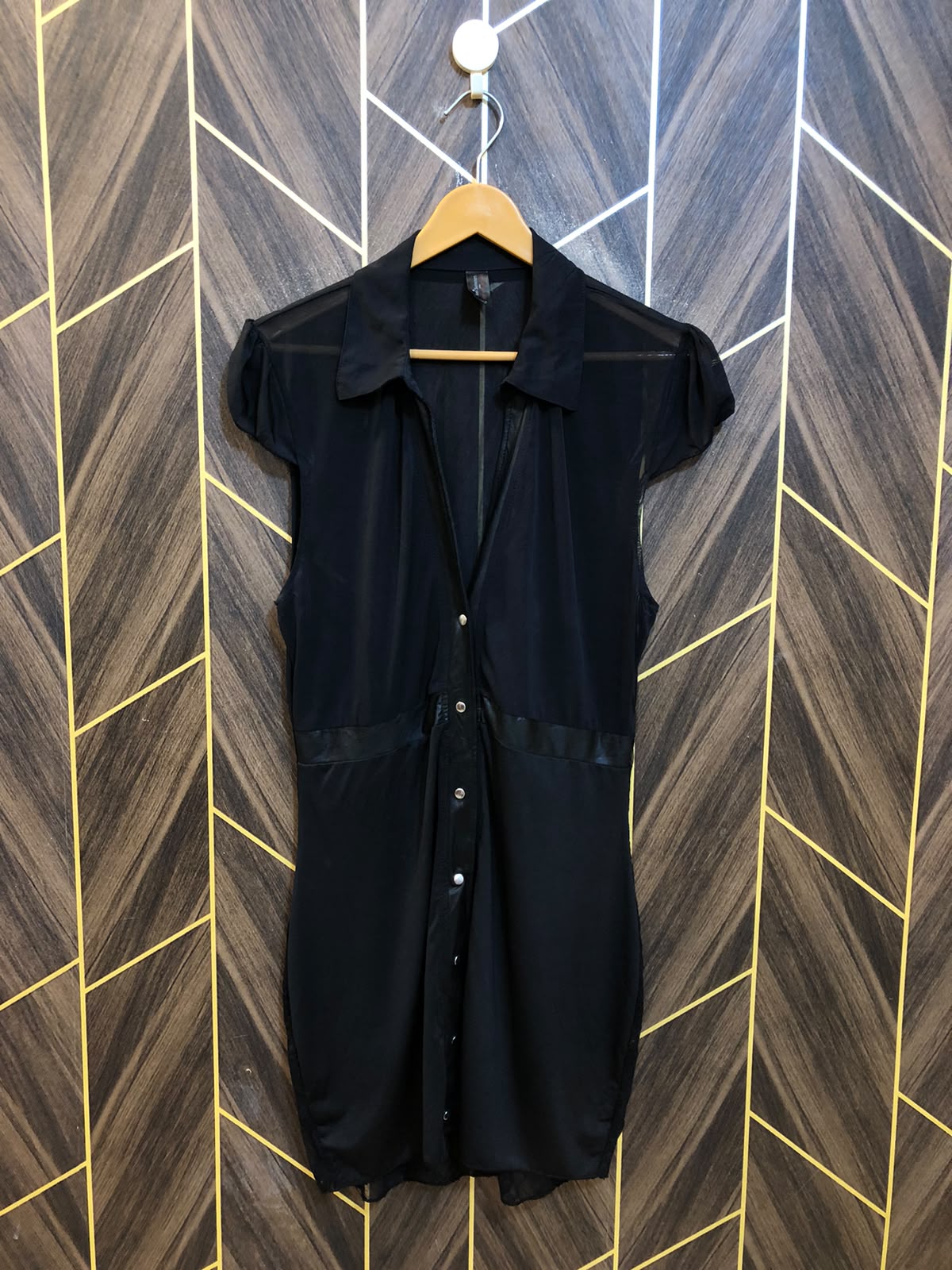 Mini Dress Net Jersey Medium Size Chest 19 Length 34