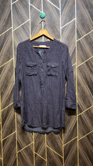 Women Long Shirt Linen Small | Chest 18 | Length 31