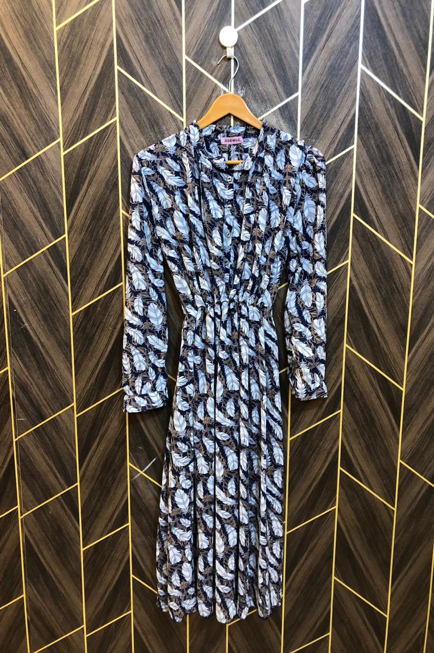Western Long Maxi Chiffon See Through Small | Size | Chest 18 | Length 47