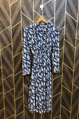 Western Long Maxi Chiffon See Through Small | Size | Chest 18 | Length 47