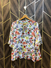 Western Top Chiffon (See Through) – 1XL Size (Chest: 23, Length: 26  )