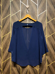 Western Top Chiffon (See Through) – Large Size (Chest:  21, Length: 26 )