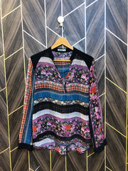 Western Top Chiffon (See Through) – Large Size (Chest: 20, Length: 27)