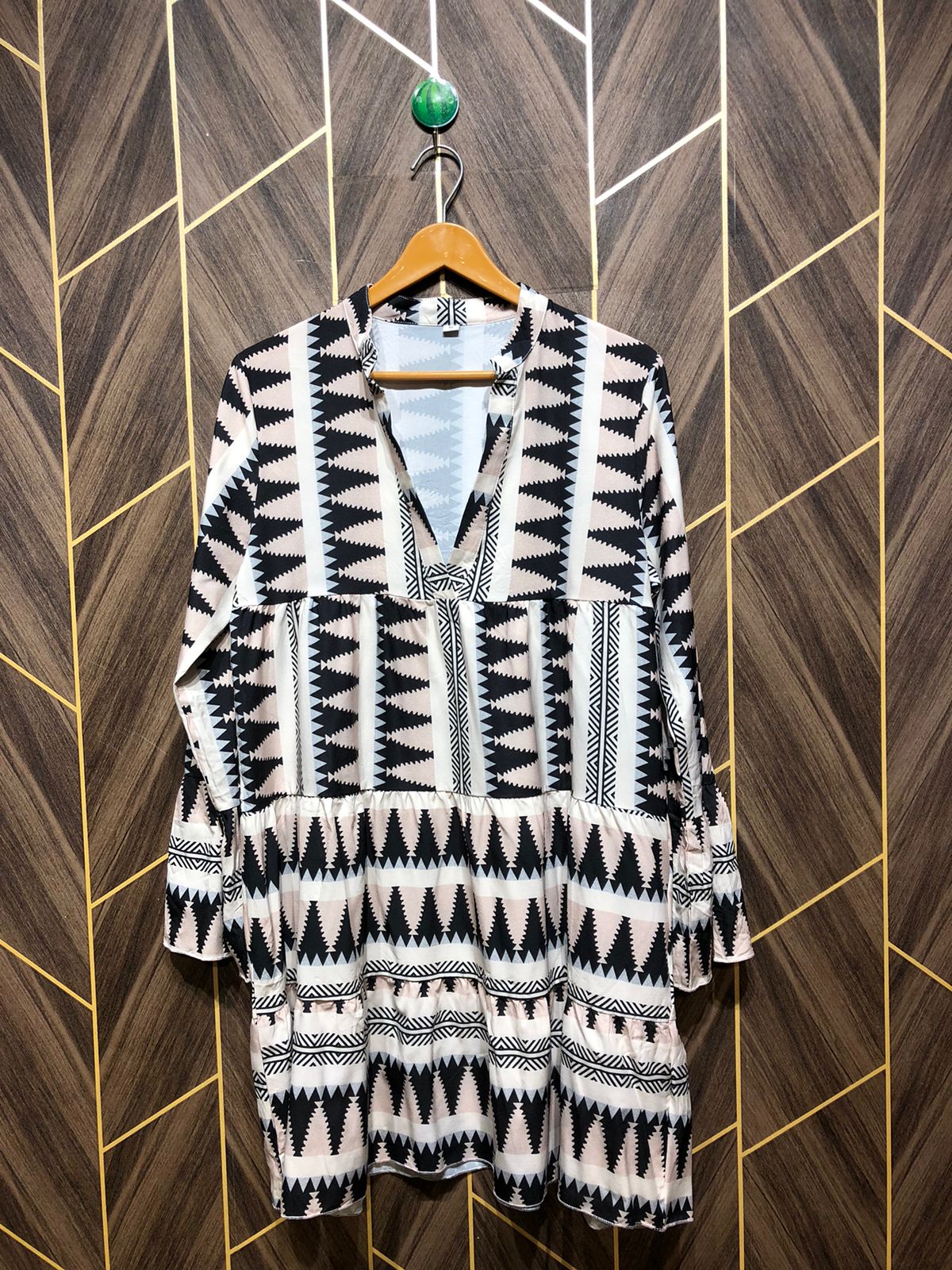 Women Long Shirt Silk Large | Chest 20 | Length 35