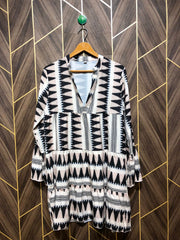 Women Long Shirt Silk Large | Chest 20 | Length 35