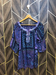 Western Top Chiffon (See Through) – Large Size (Chest: 20, Length: 28 )