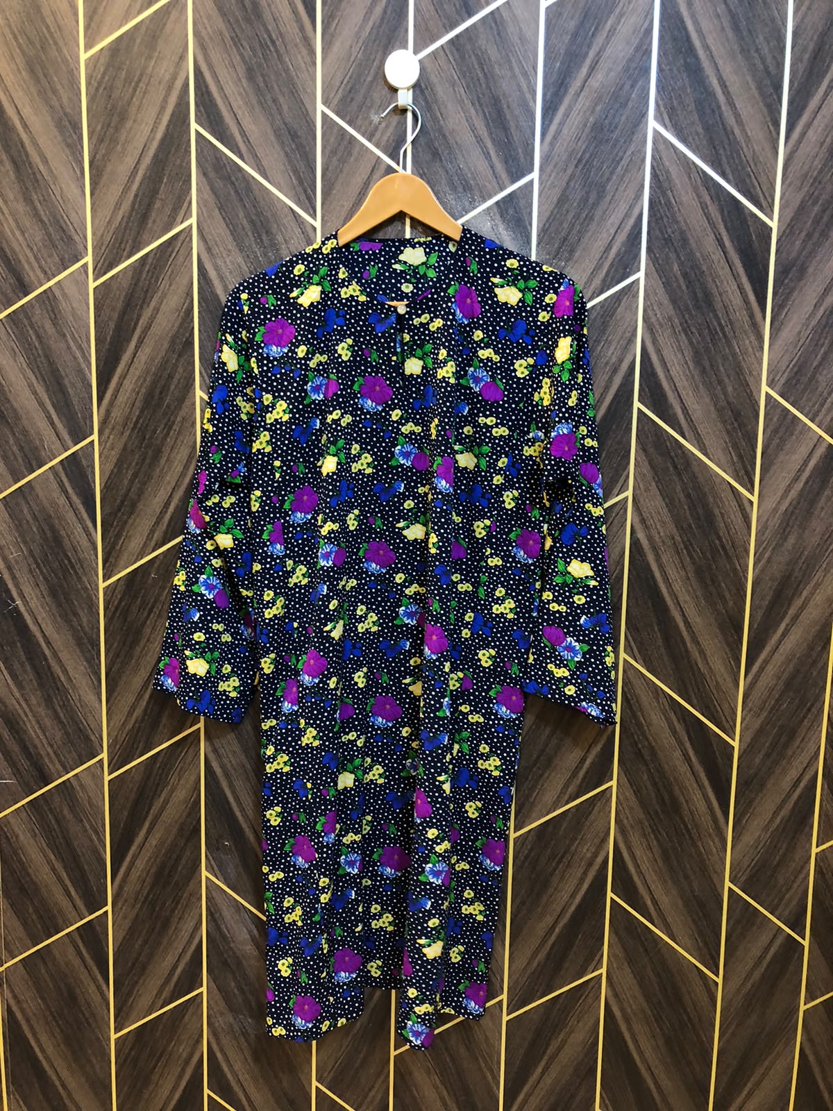Women Long Shirt Chiffon Large | Chest 20 | Length 39
