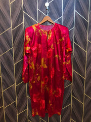 Women Silk Cord Set baggy | Shirt Chest 19 | Shirt Length 41  | Skirt Waist 30 | Skirt Length 42